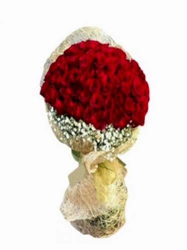 Hasır Süslemeli 101 Gül